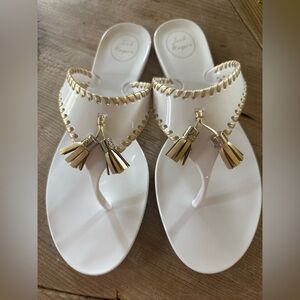 New Jack Rogers Women's Alana Jelly sandals white size 10